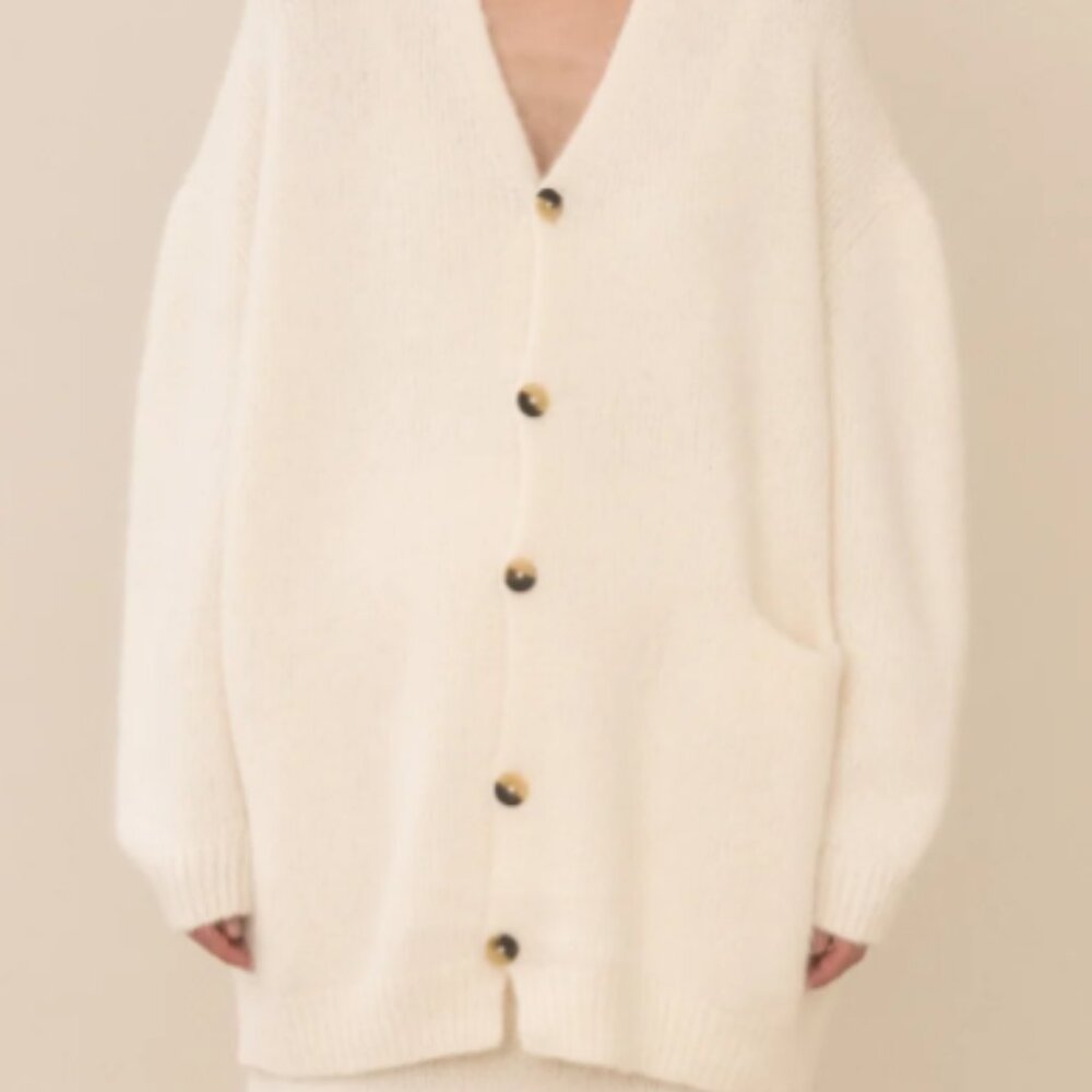 LAUREN MANOOGIAN Ribbed Pima cotton, alpaca and wool-blend cardigan - Size 1